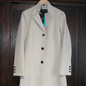 nuage cream thigh length jacket